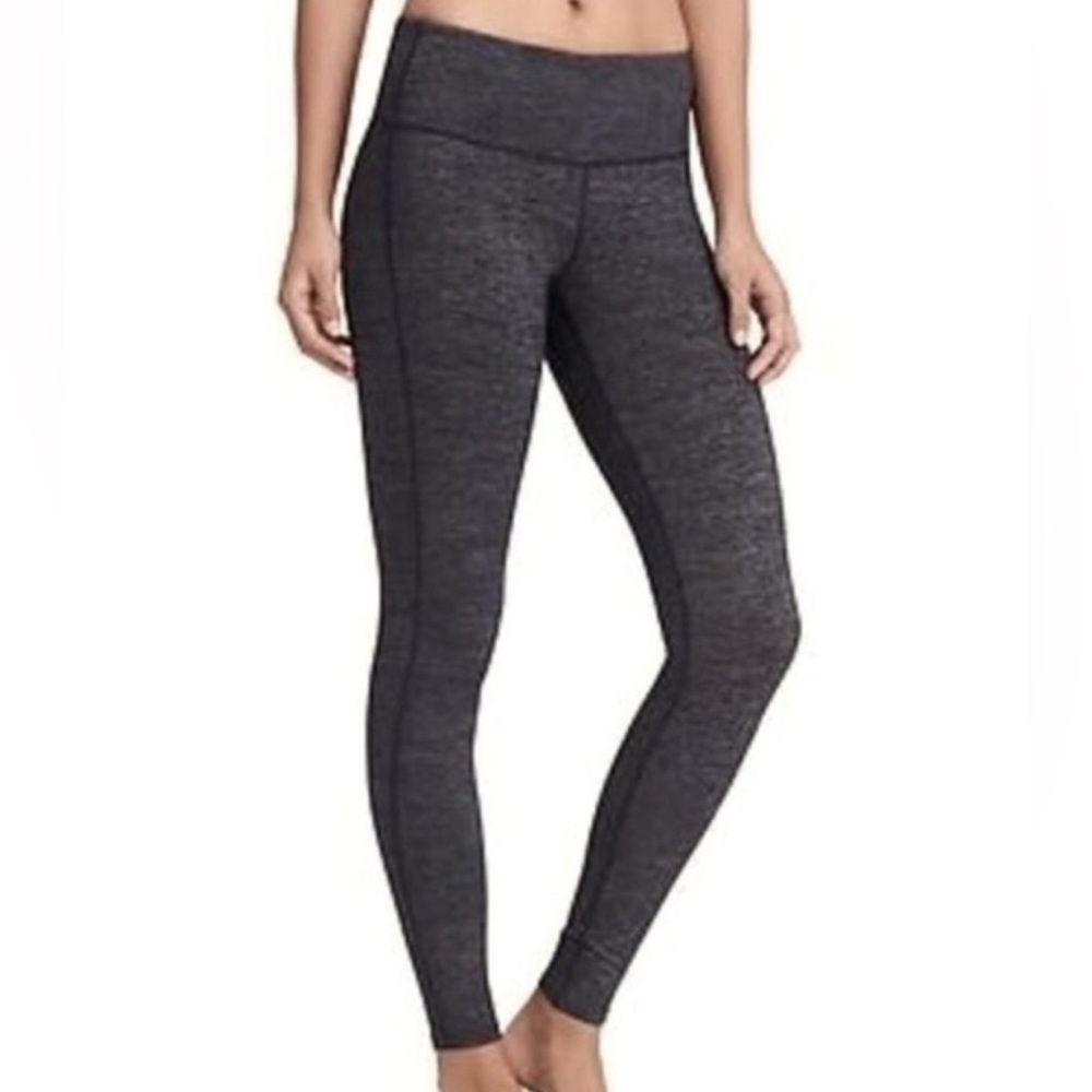 ATHLETA,QUEST CHATURANGA “Dk Heather Gray” LEGGINGS, WM’S SZ-M *Like New!